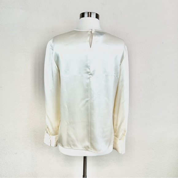 EPISODE Silk Cream Colored Long sleeve Blouse - Picture 4 of 9
